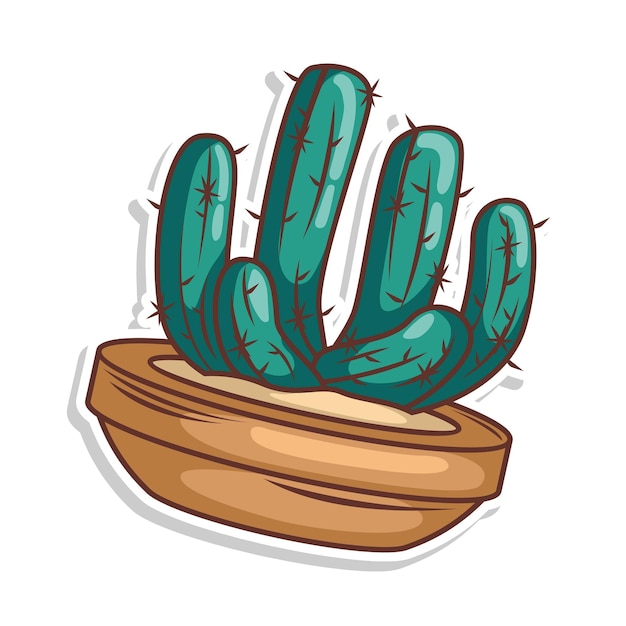 Cactus plant illustratie vector kunst.