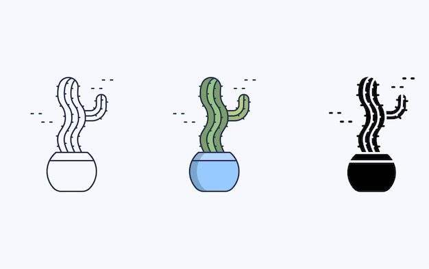 Cactus Plant illustration icon