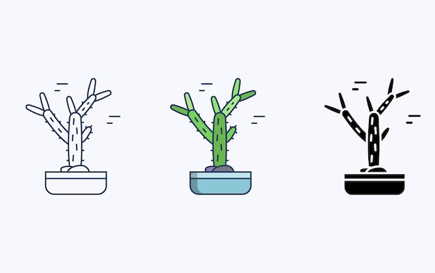 Cactus Plant illustration icon