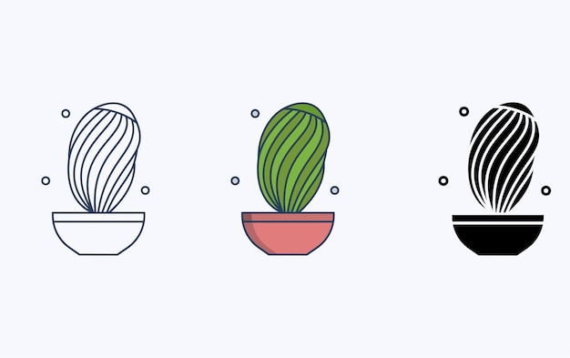 Cactus Plant illustration icon