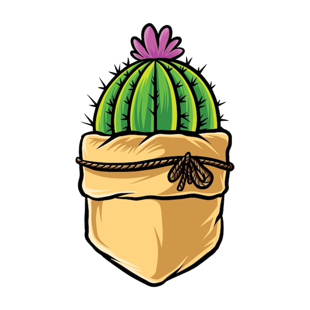 Vector cactus pocket grappig