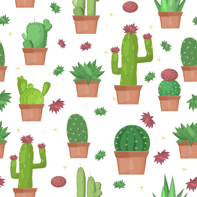 Fondo senza cuciture cactus