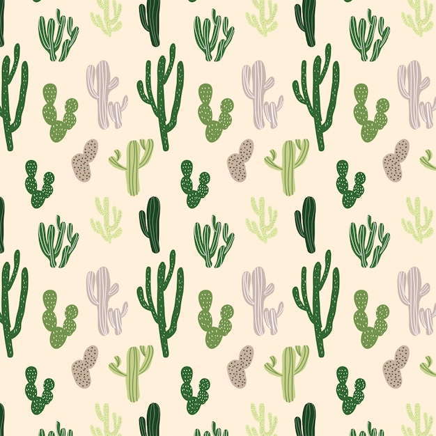 Cactus seamless Pattern