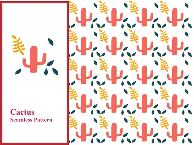 Cactus Seamless Pattern