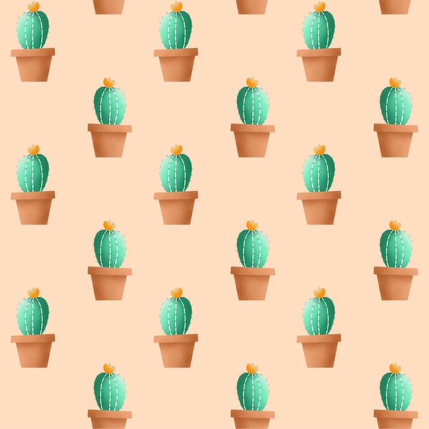 cactus seamless pattern.