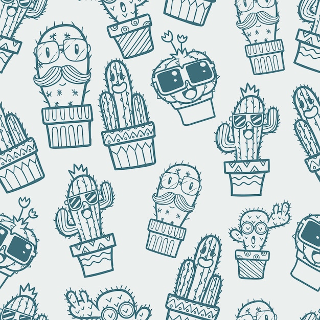 cactus seamless pattern