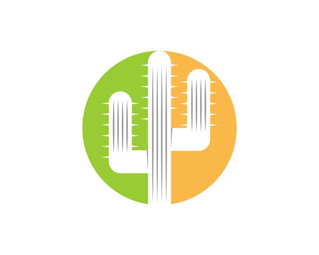 Cactus silhouette in the circle logo