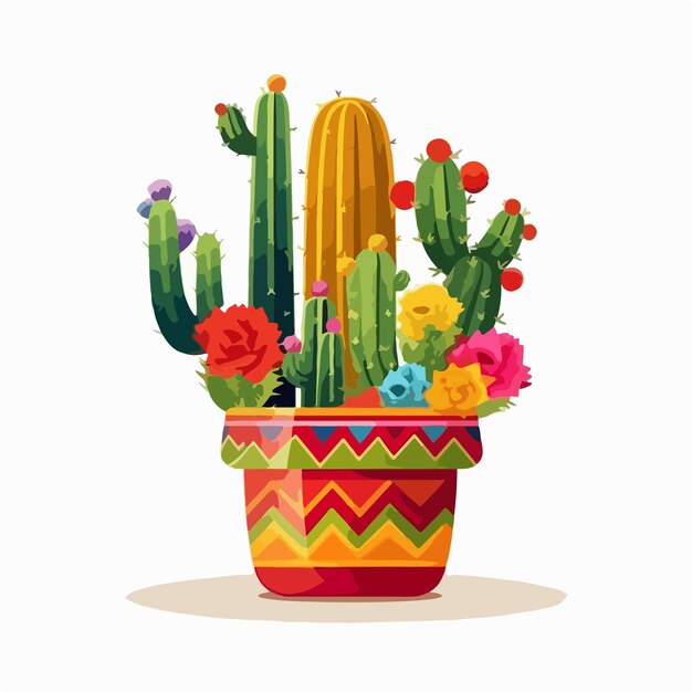 Vector cactus vector art illustration cinco de mayo mexico