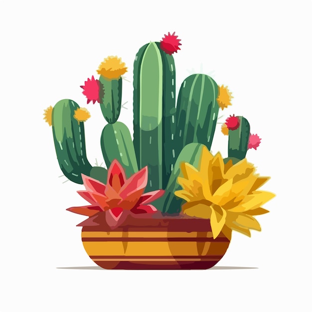 Cactus vector kunst Illustratie Cinco De Mayo Mexico