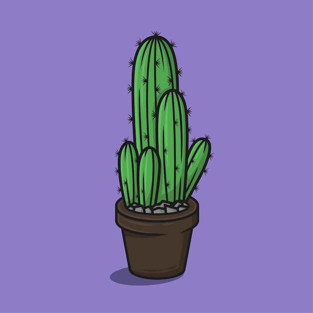 Cactus voor embleem en sticker illustratie vector