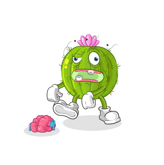Cactus zombie karakter mascotte vector