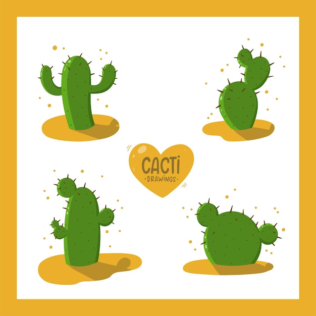 Cactussen tekeningen