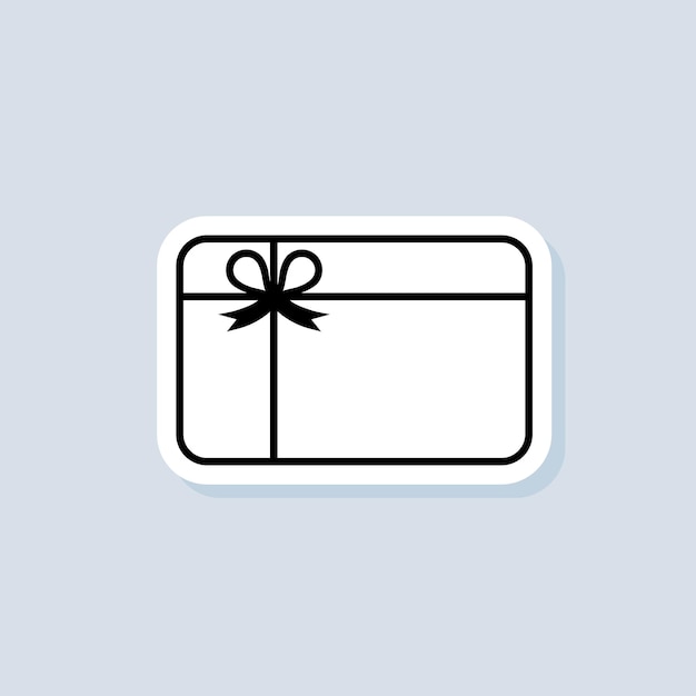 Cadeaubon sticker, logo, icoon. vector. klantenkaart pictogrammen. incentive cadeau-logo. bonus verzamelen, beloning verdienen, cadeau inwisselen, cadeau winnen. vector op geïsoleerde achtergrond. eps 10
