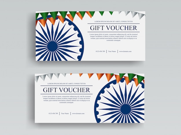 Vector cadeaubon van indian republic day