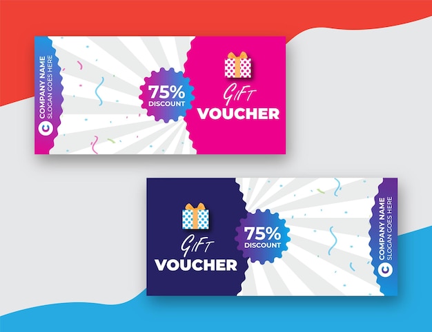 Vector cadeaubon voucher sjabloonontwerp