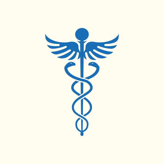 Caduceus-logo-vector voor de gezondheidszorg