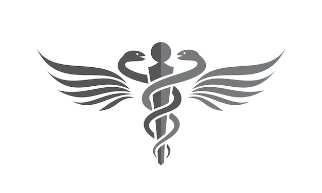 caduceus medical symbol logo