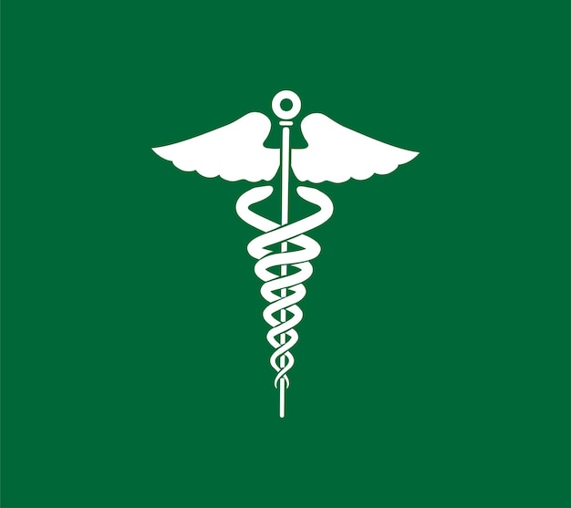 Caduceus medical symbol vector