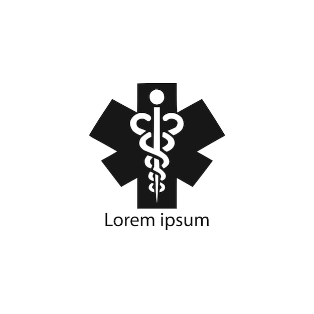Caduceus symbol made using bird wings and poisonous snakes healthcare conceptual