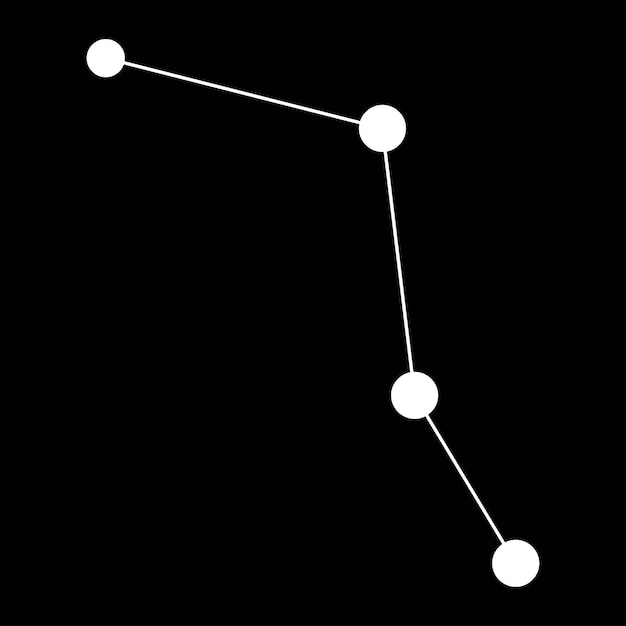 Caelum constellation map Vector illustration