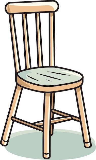 Caf Chair in Vector Coffee Shop Charm Vector Rendering van een ergonomische kantoorstoel Wor