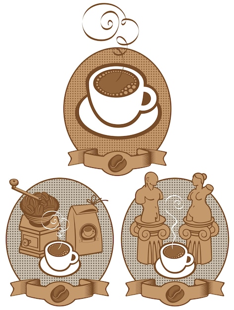 cafe logo set