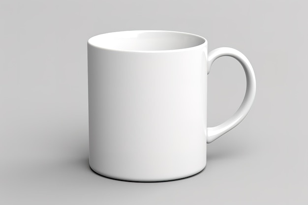 Cafe mug mockup bianco isolare vettore