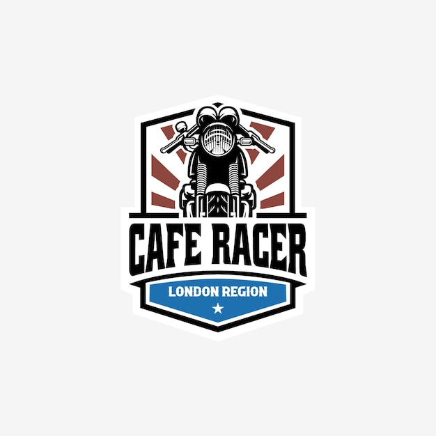 Cafe Racer fiets Badge embleem Logo sjabloon instellen Vector geïsoleerd