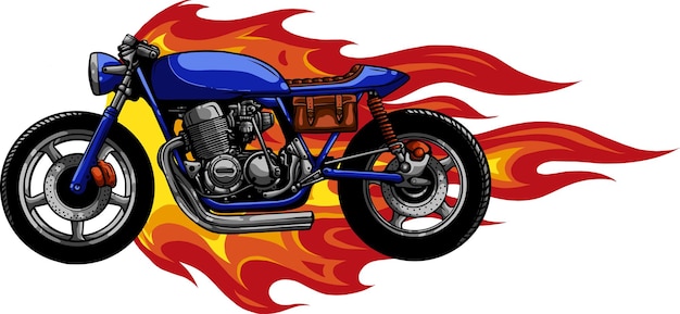 Vector cafe racer motor bike vector