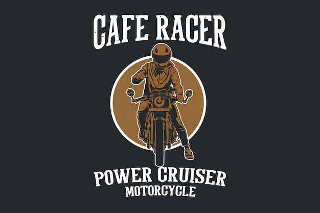 Vector cafe racer power cruiser motorcycle design