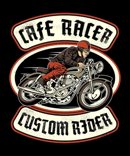 Cafe Racer Vintage Vector Illustratie
