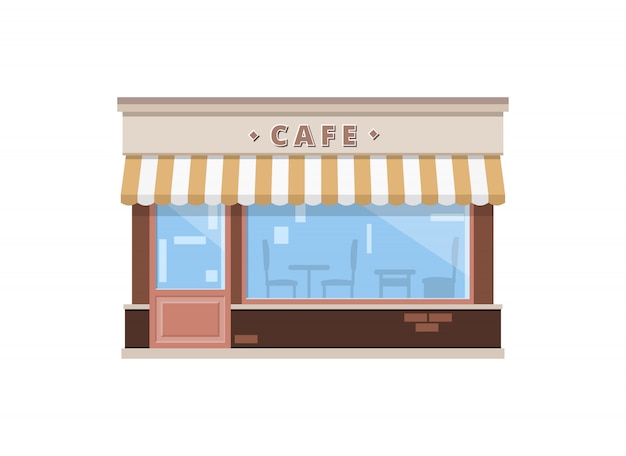 Cafe Shop Building in flat style