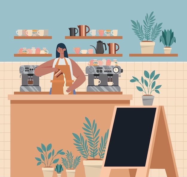 Cafe shop illustration