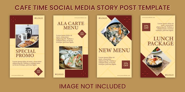 Cafe time social media story post template