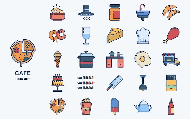 Cafe vector icons