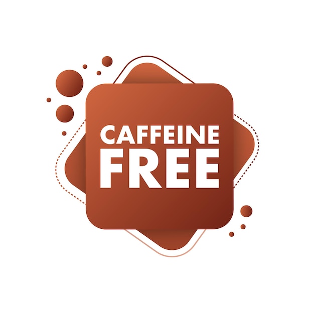 Cafeïnevrij pictogram Koffiebonen Vector stock illustratie