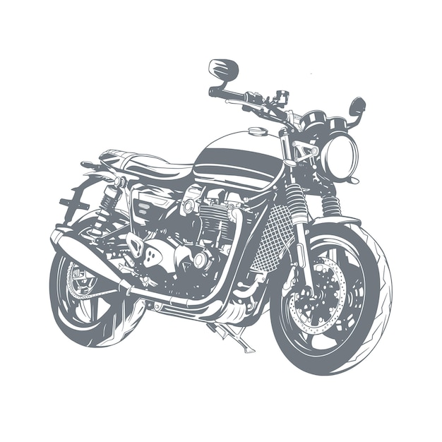 Caferacer zwart-wit afbeelding