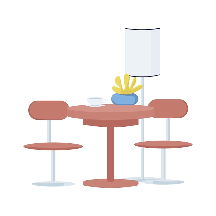Vector cafeteria meal semi flat color vector object