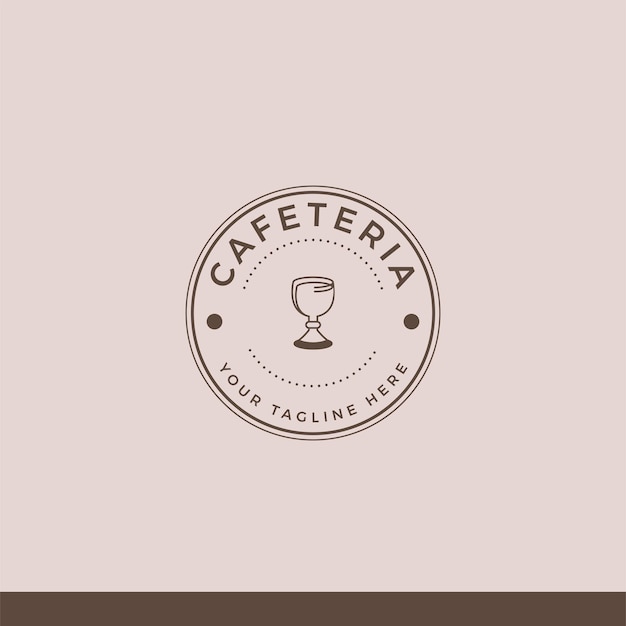 Design del logo vintage della caffetteria