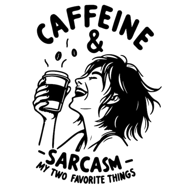 Кофеин, сарказм, мои две любимые вещи.