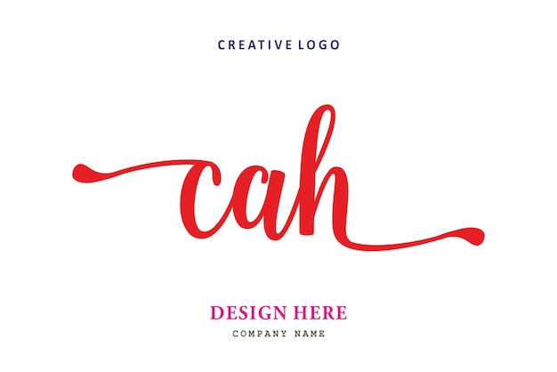 CAH lettering logo is simple easy to understand and authoritative