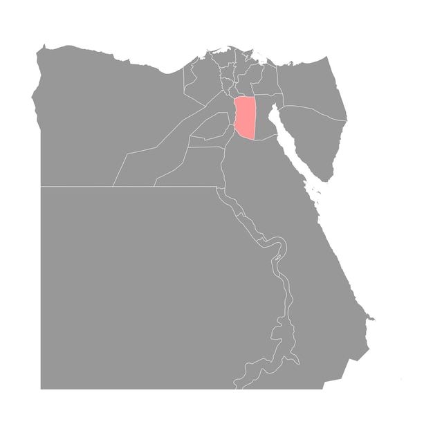 Mappa del governatorato del cairo divisione amministrativa dell'egitto illustrazione vettoriale