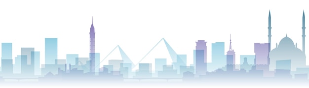 Cairo Transparent Layers Gradient Landmarks Skyline