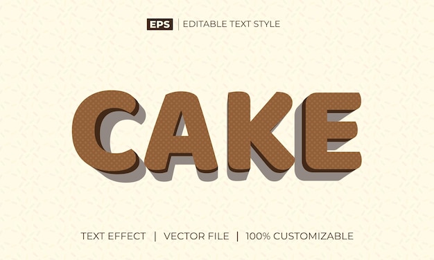 Cake 3d editable text effect premium