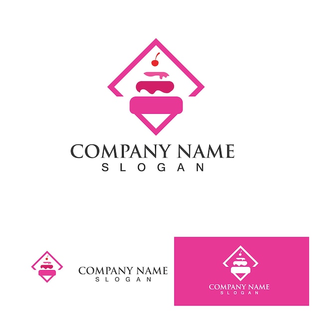 Cake Bakery-logo en -symbool