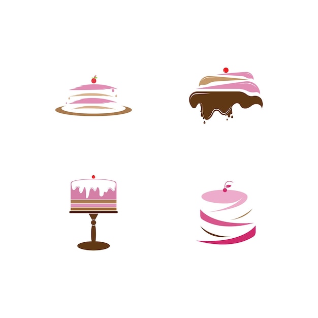 Cake bakery logo vector