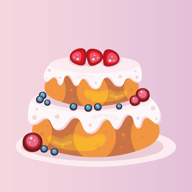 cake berry dessert birthdaysweet