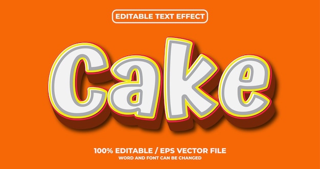 Cake bewerkbaar teksteffect