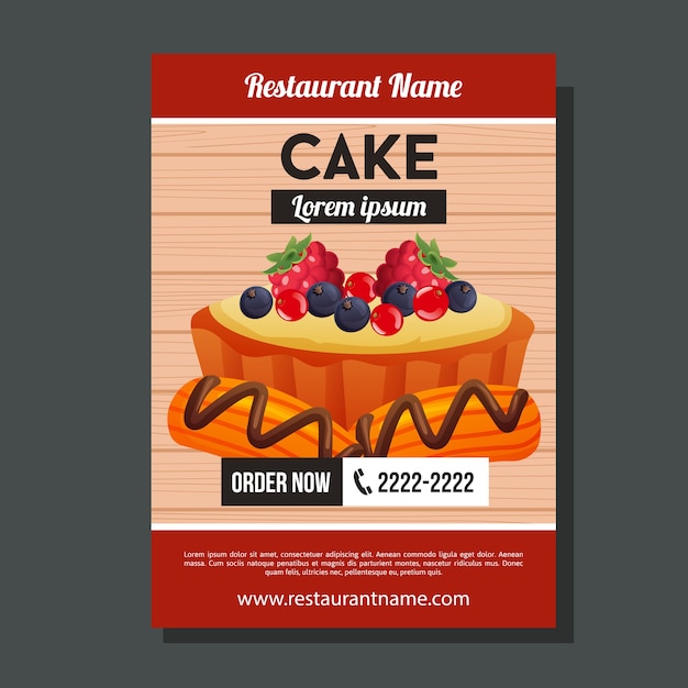 Cake brochure sjabloon