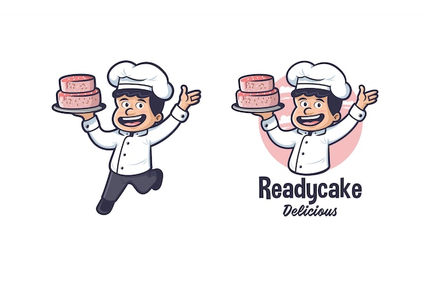 Cake chef logo талисман